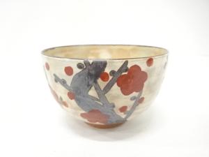 色絵　枝梅　茶碗